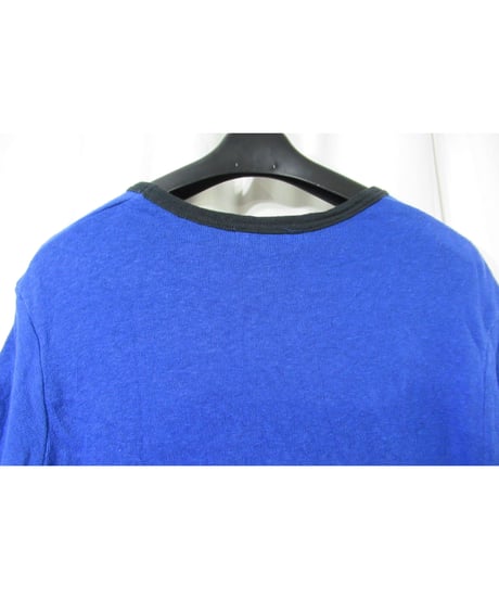 Y’s for men yohji yamamoto 裏地カラー切替えデザイン コットン半袖カットソー ブルー（MJ-T45-800）