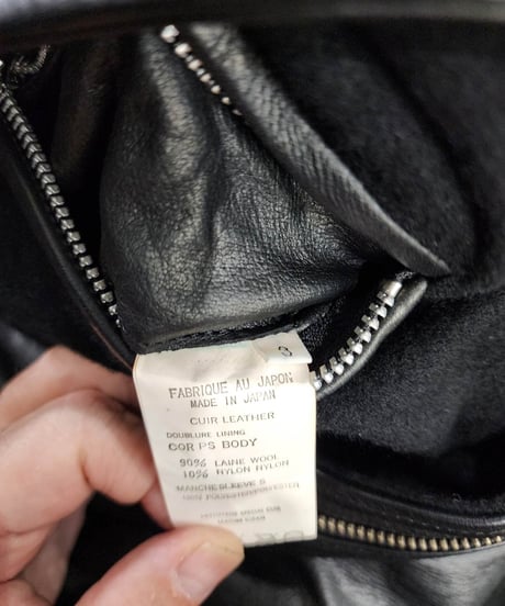 Y's for men  yohji yamamoto 黒 レザーブルゾン （MU-Y03-726）