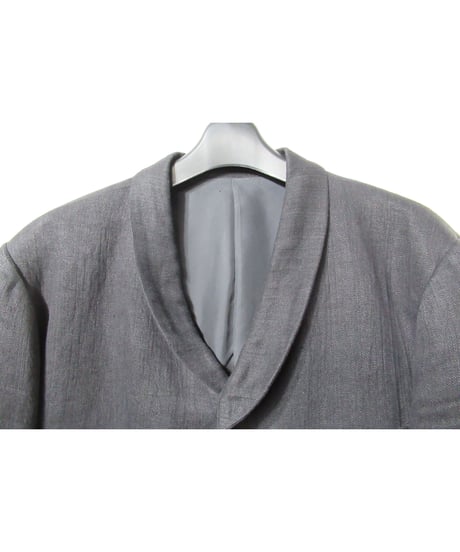 80’s yohji yamamoto pour homme vintage 燕尾 ショールカラーデザイン 麻 ジャケット（HJ-21）