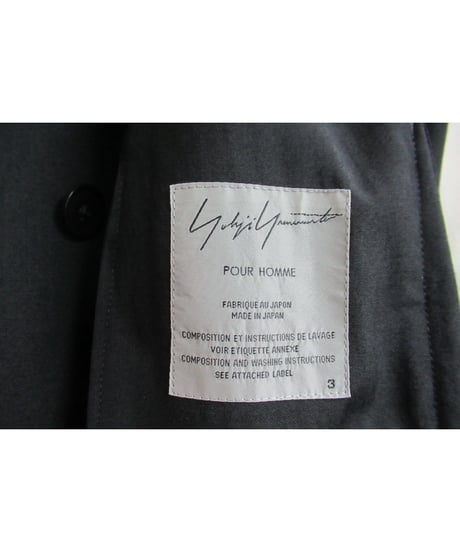 15ss yohji yamamoto pour homme ビッグポケット ロングジャケット HU-J66-100