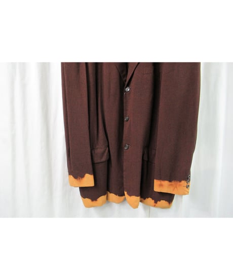 AD1993 COMME des GARCONS HOMME PLUS 脱色期 裾脱色デザインジャケット PJ-04078M