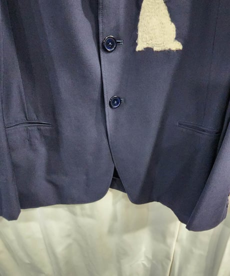 1990ss yohji yamamoto pour homme vintage 紺 犬刺繍ケンタ ジャケット  yy-2