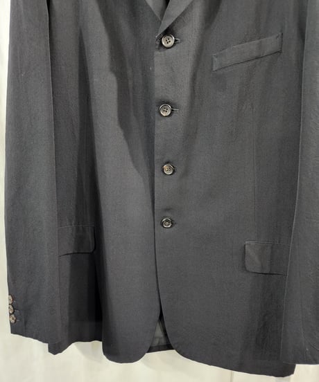95AW yohji yamamoto pour homme  黒 4釦シンプルジャケット （HE-J81-199）