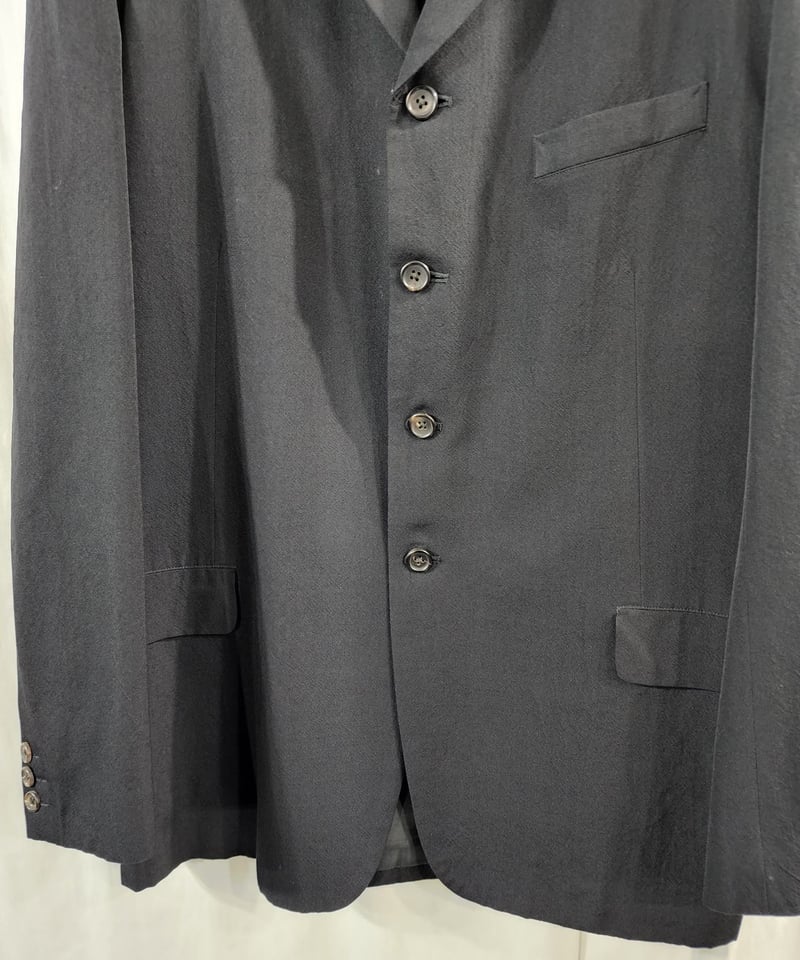 95AW yohji yamamoto pour homme 黒 4釦シンプルジャケット ( 95AW yohji yamamoto pour homme 黒 4釦シンプルジャケット (