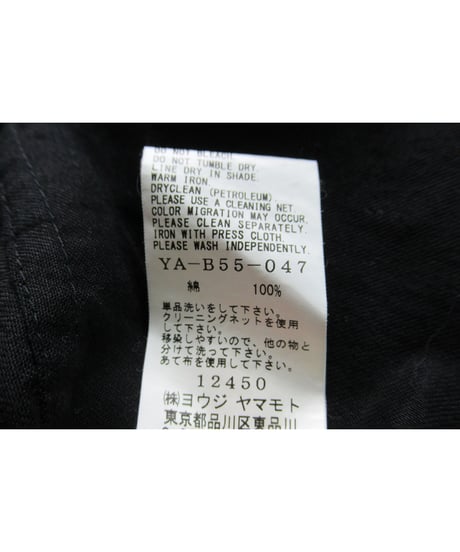 Y's BANG ON! yohji yamamoto ダブルファスナー スタンドカラーデザイン ロングブラウス（YA-B55-047）