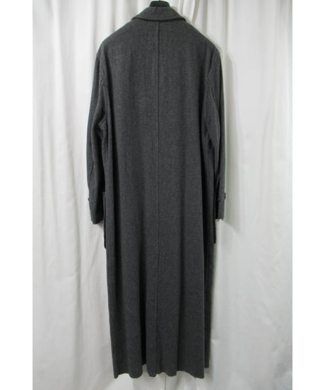 激レア AD1994 COMME des GARCONS HOMME PLUS 縮絨 フライフロント 切りっぱなしロングコート XC-02003M