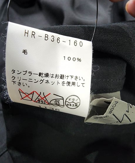 2016aw yohji yamamoto pour homme 黒 REPLICA プルオーバーシャツジャケット （HR-B36-160)