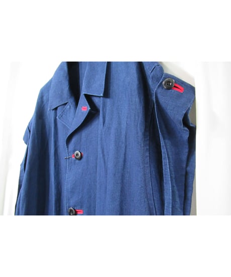 17ss yohji yamamoto pour homme スリーブデザイン 麻 ロングドレス（HD-D17-307）