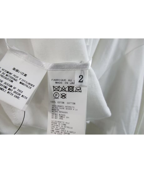新品 17ss B yohji yamamoto +noir 白 切り替えデザインカットソー ND-T60-086