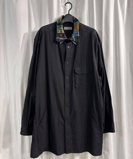 2019SS yohji yamamoto pour homme 襟脱着 ブラウス（HH-B68-047）