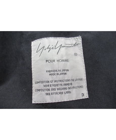 18ss yohji yamamoto POUR HOMME スリーブ＆アーム切替えデザインロングブラウス（HW-B24-809）