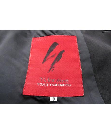 赤タグ Y’s for men yohji yamamoto フラップポケットデザイン 三つ釦ジャケット（MV-J52-188）