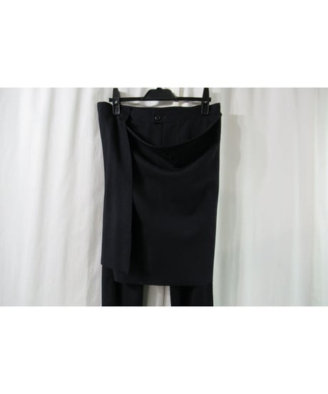 01aw yohji yamamoto femme 巻きスカート付パンツ FV-P21-142