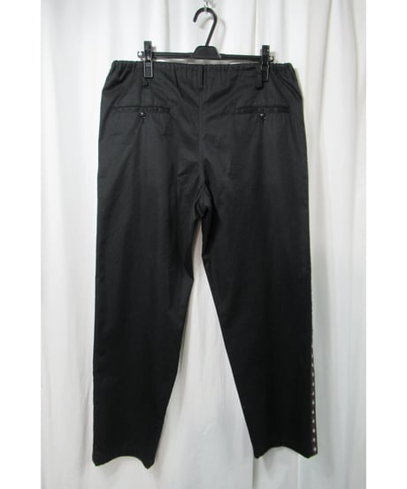 12ss yohji yamamoto pour homme 脇テープデザイン コットンテーパードパンツ（HB-P74-814）
