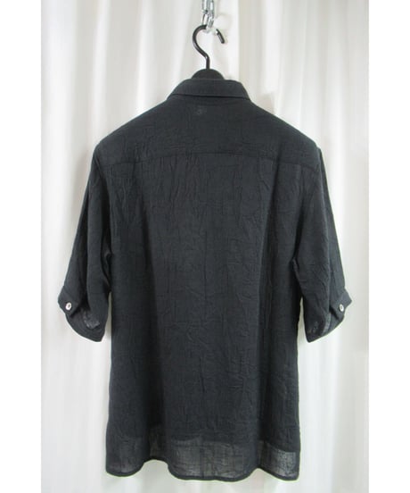 Y's yohji yamamoto シンプル シワ加工5分袖シャツ YX-B10-317