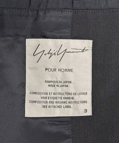 2014AW yohji yamamoto pour homme ファスナーショートジャケット（HF-J14-100）