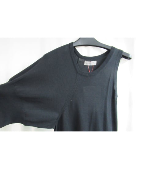 09ss 新品 yohji yamamoto femme 変形デザイン片袖ロングニット FV-K12-094