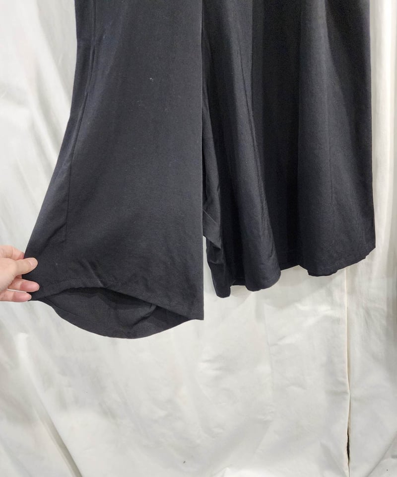B yohji yamamoto 黒 アシンメトリーデザインサルエルパンツ (NP