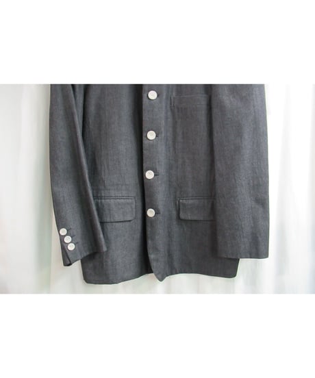 80's COMME des GARCONS HOMME PLUS vintage 変わりボタン ノーカラージャケット PJ-11030S