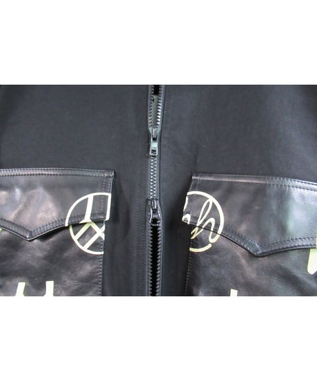 レア 新品未使用 07aw yohji yamamoto femme 黒 レザーモノグラムー燕尾ジャケット FX-J09-790