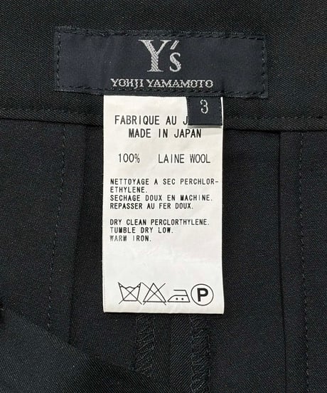 Y's yohji yamamoto デザイン パンツ（YX-P06-100）