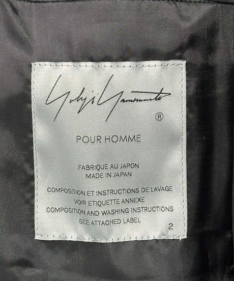 新品 2025SS yohji yamamoto pour homme ボタン ロングジャケット（HP-J49-100）