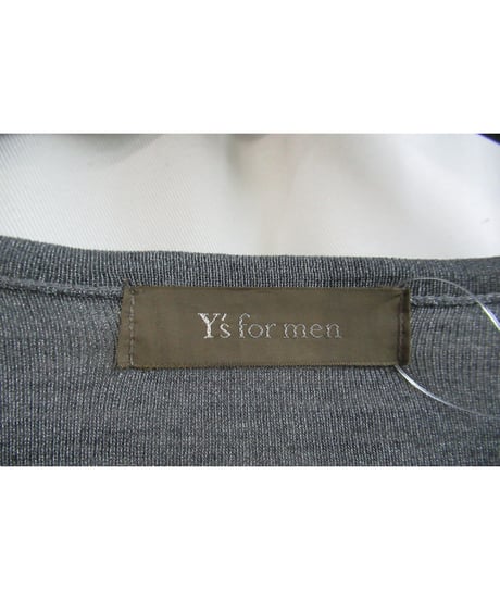 Y's for men yohji yamamoto グレー ステッチデザインカットソー MI-T21-141