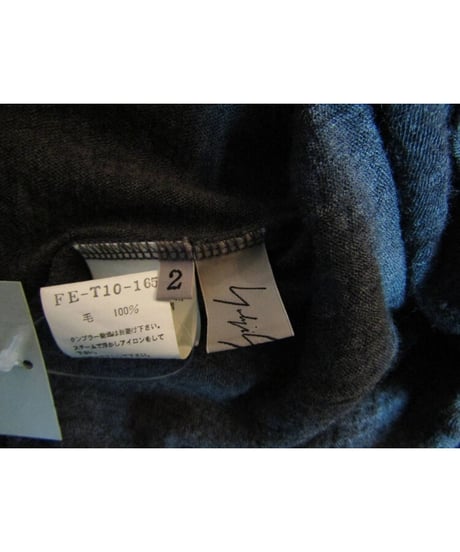 yohji yamamoto femme 5分袖フロントデザインカットソーカーディガン FE-T10-165