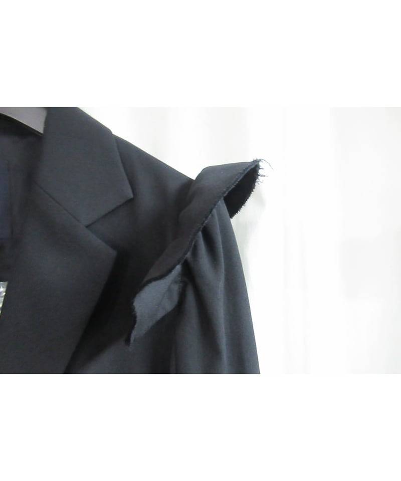 新品 LIMI feu yohjiyamamoto 黒 肩羽付きデザイン黒ジャケット