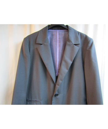 LIMI feu yohji yamamoto グレー シンプルロングジャケット LV-J19-101