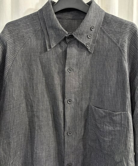 2024SS yohji yamamoto pour homme 二重襟長袖ブラウス（HS-B16-304）