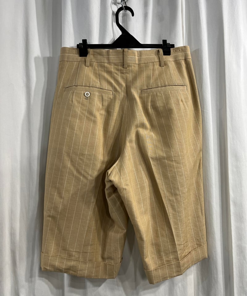 1993SS yohji yamamoto pour homme ストライプハーフパンツ（HO