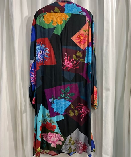 2016SS yohji yamamoto pour homme 花柄ロングシャツ（HO-B58-224）