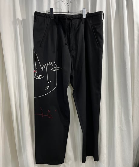 2022SS yohji yamamoto pour homme リエ刺繡パンツ（HG-P24-108）