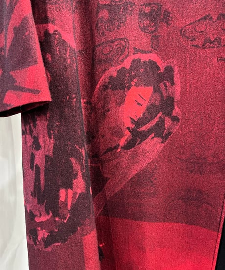 2018AW yohji yamamoto pour homme グラフィックドレスコート（HV-D44-816）