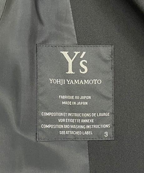 Y's yohji yamamoto ロングジャケット（YV-J02-100）
