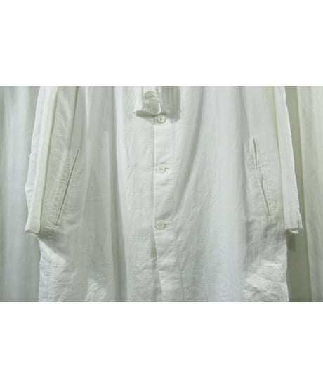 17ss yohji yamamoto pour homme コットン ストールデザイン スタンドカラーコート（HD-C02-013）