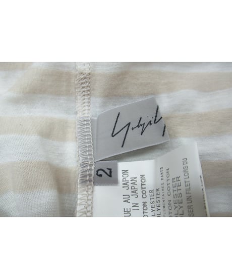 08ss 新品 yohji yamamoto femme ボーダー アシメトリーデザインカットソー FM-T31-951