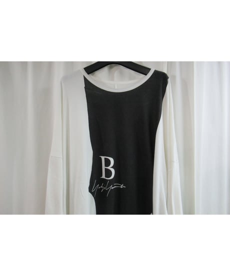 17ss BLACK and BLACK yohji yamamoto +noir 白 顔料プリントカットソー ND-T61-074