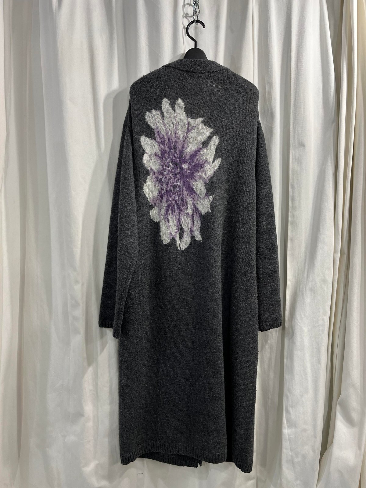 2021AW yohji yamamoto pour homme 花柄ロングカーディガン(HX 2021AW yohji yamamoto pour homme 花柄ロングカーディガン(HX