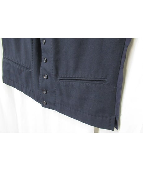 94aw yohji yamamoto pour homme vintage マリオネット期 襟デザインベスト 紺（HV-V13-159）
