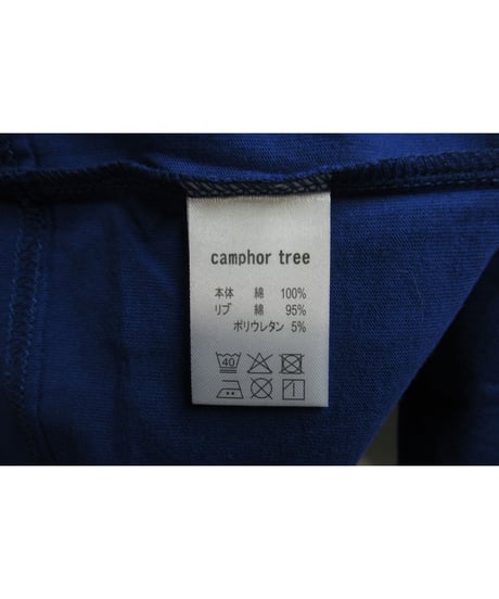 camphor tree 紺  袖リブデザインカットソー M size