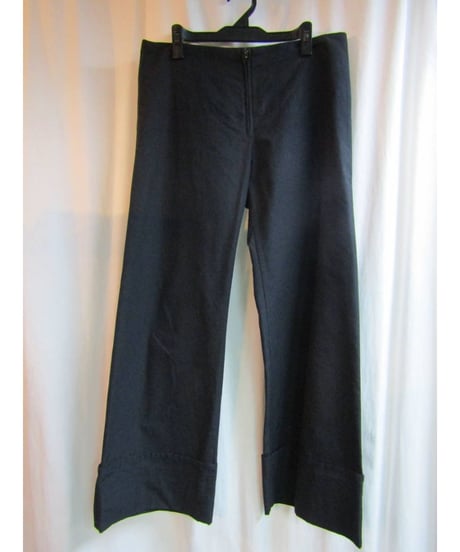 Y's yohji yamamoto 裾ダブル コットンシンプルパンツ YC-P01-006