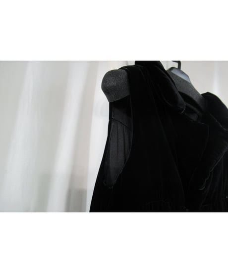 レア 希少 yohji yamamoto +noir ベルベット 中綿入りロングドレス NT-D06-807
