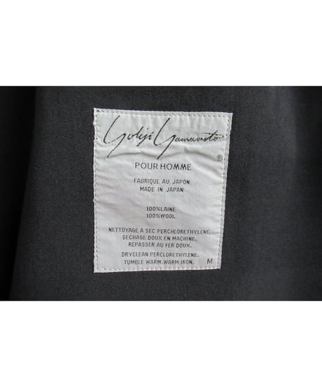 美品 88ss yohji yamamoto pour homme vintage アイレットジャケット HJ-13