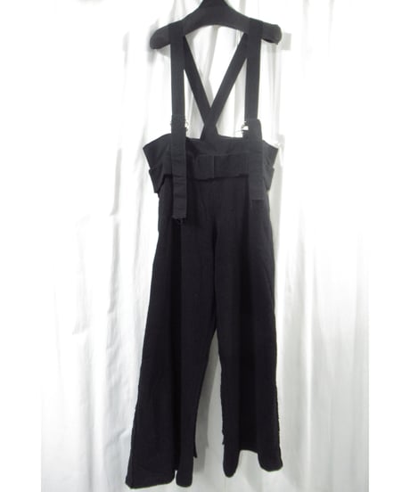 Y’s yohji yamamoto 切替えデザイン ワイドサロペットパンツ（YJ-T78-193）