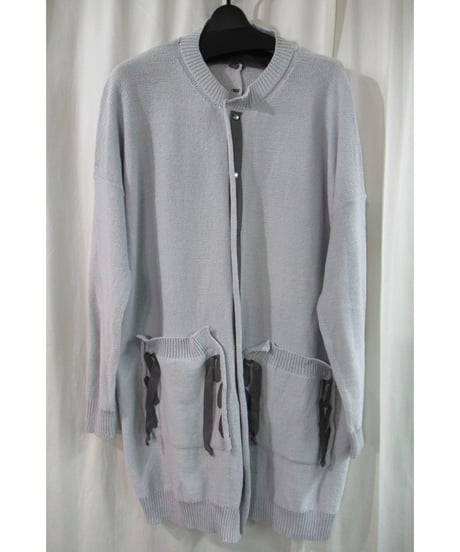 17ss RAGNE KIKAS yohji yamamoto リボンデザインカーディガン ND-K29-081