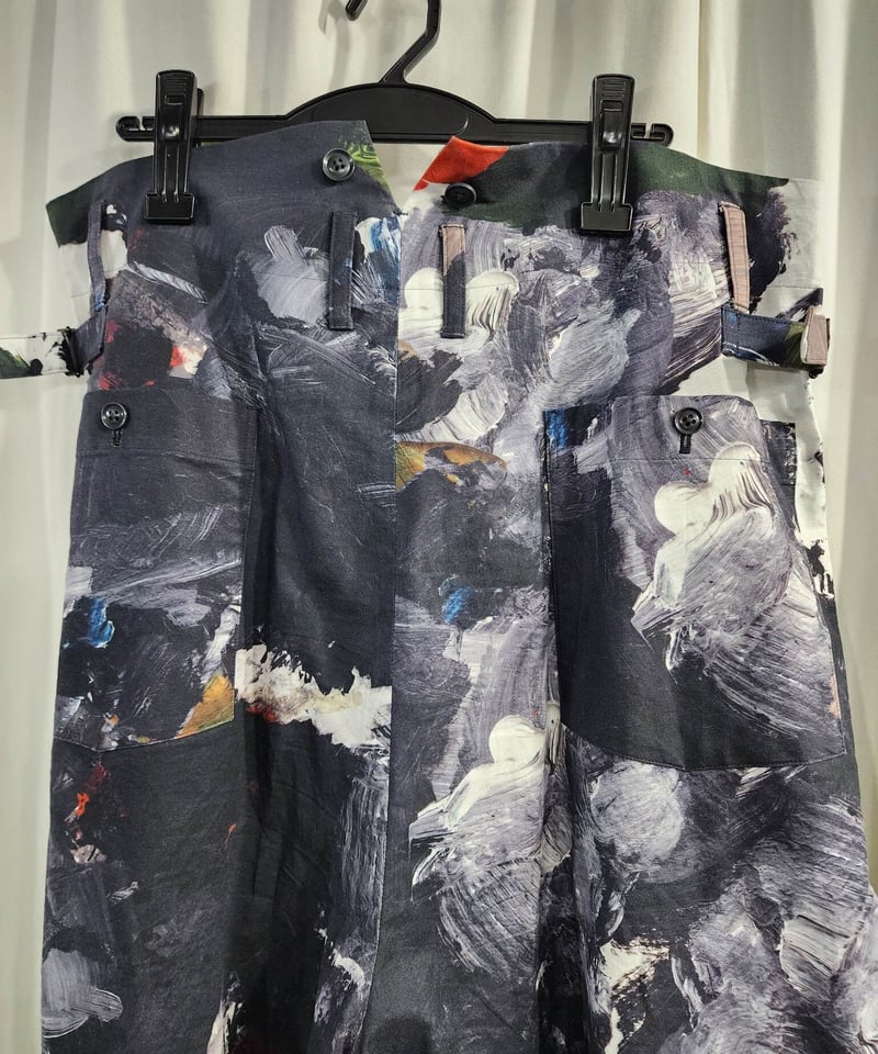 2016ss yohji yamamoto pour homme 朝倉絵画プリントデザインパン