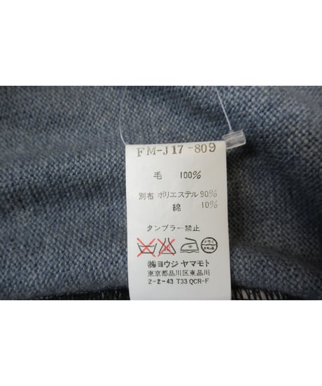 02aw yohji yamamoto femme ニット切替えデザインジャケット FM-J17-809