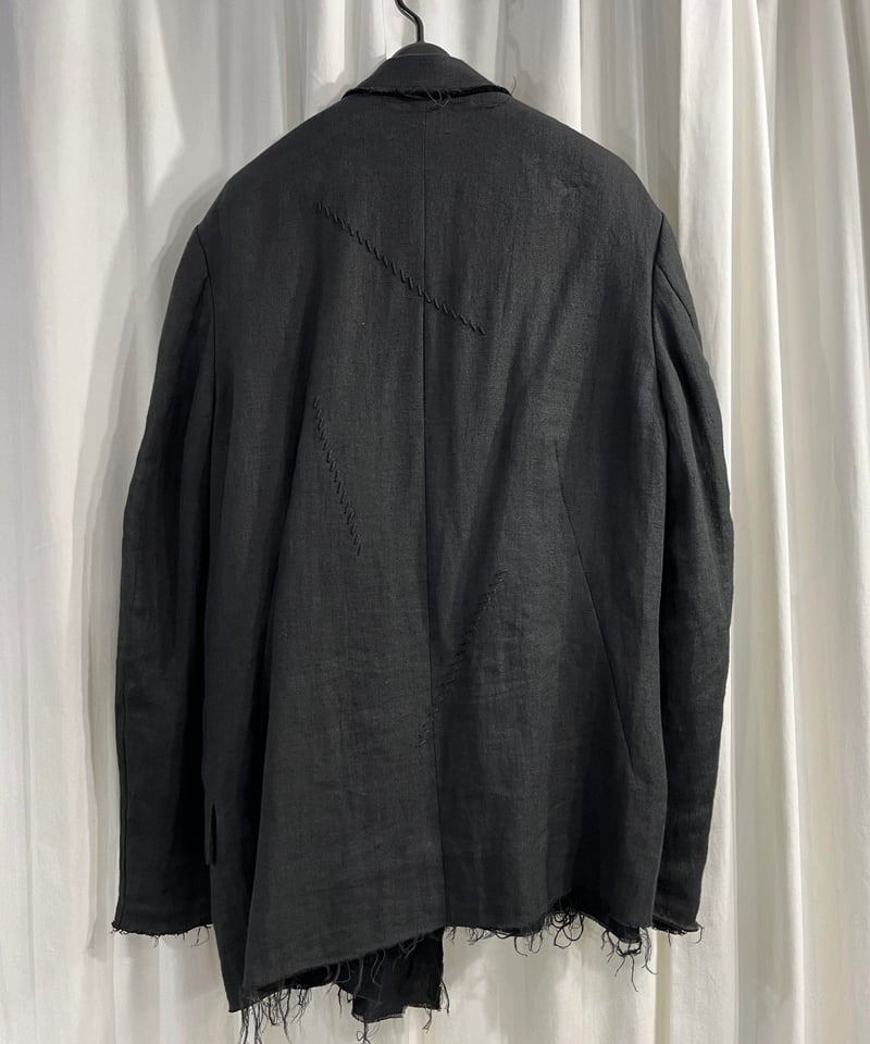 yohjiyamamoto 23ss 左プリーツメッセージアシメジャケット yohjiyamamoto 23ss 左プリーツメッセージアシメジャケット